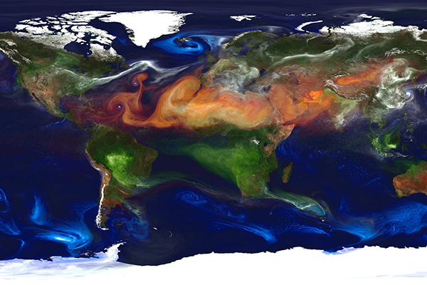 earth with weather