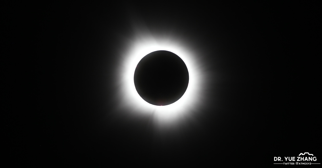 Telescope view of the April 8, 2024, total solar eclipse as recorded by a Texas A&amp;M University-led Citizen CATE 2024 team
