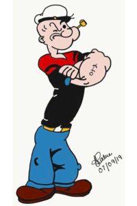 cartoon of popeye