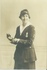 Vintage portrait of Grace Banker in her U.S. Signal Corps uniform.