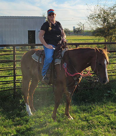 Kelly Cook on Horseback