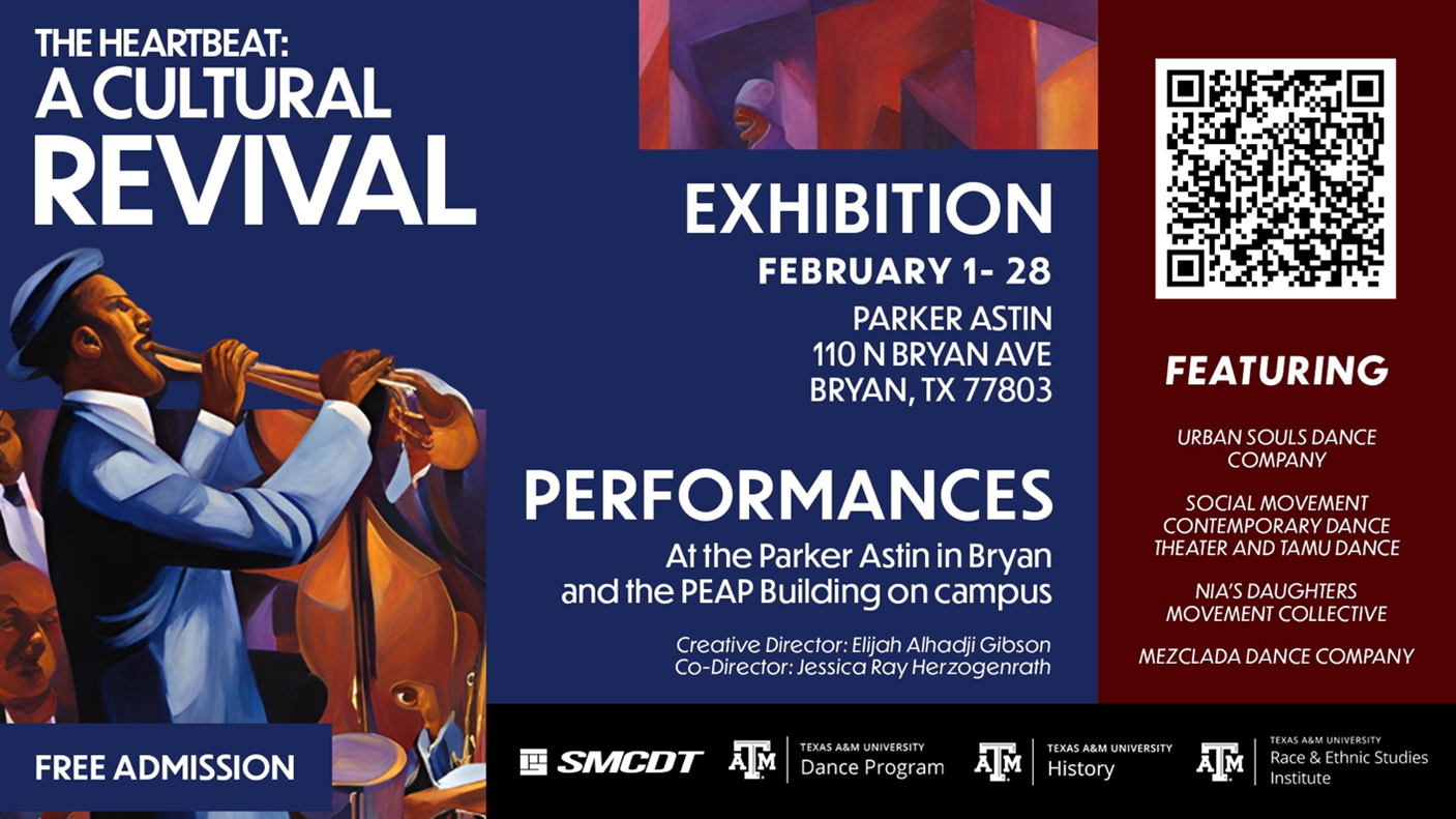 flyer for The Heartbeat: A Cultural Revival exhibition February 1-28