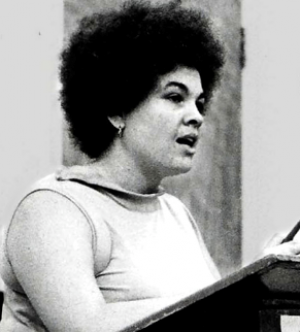 Frances Beal at podium