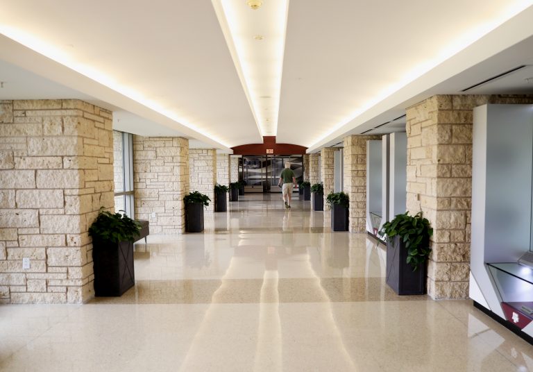 View of the MSC Hall of Honor showing display cases