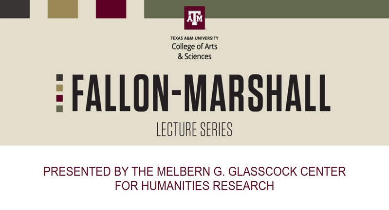 Graphic promoting the Fallon-Marshall Lecture Series