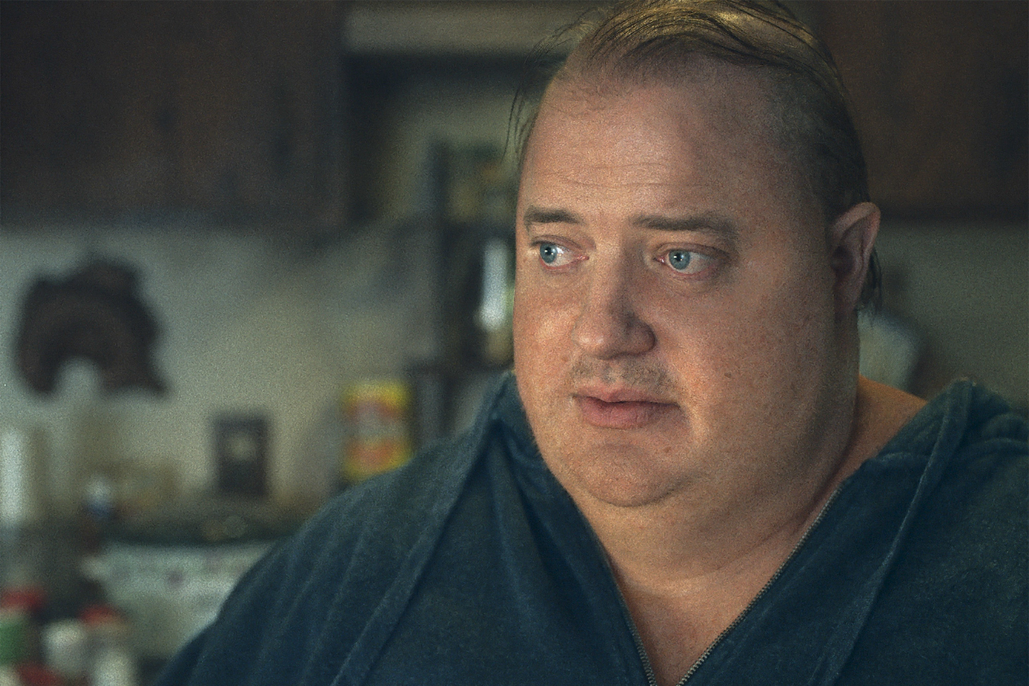 Brendan Fraser as "Charlie" in a still image from the acclaimed 2022 film "The Whale"
