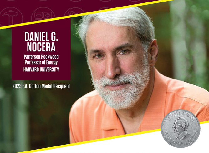Harvard chemist and 2023 Cotton Medal recipient Daniel Nocera