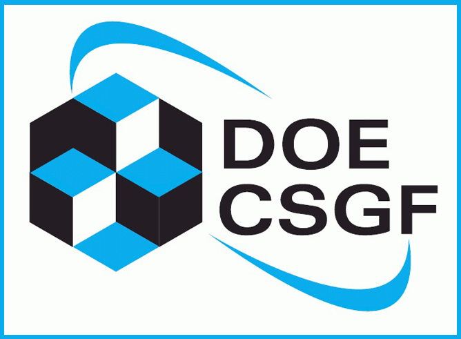 Graphic featuring the logo for the Department of Energy Computational Science Graduate Fellowship Program