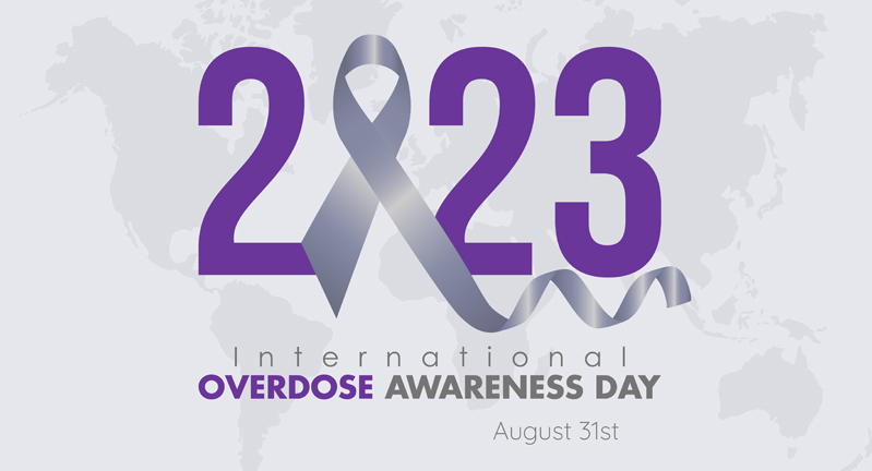 Graphic promoting International Overdose Day 2023
