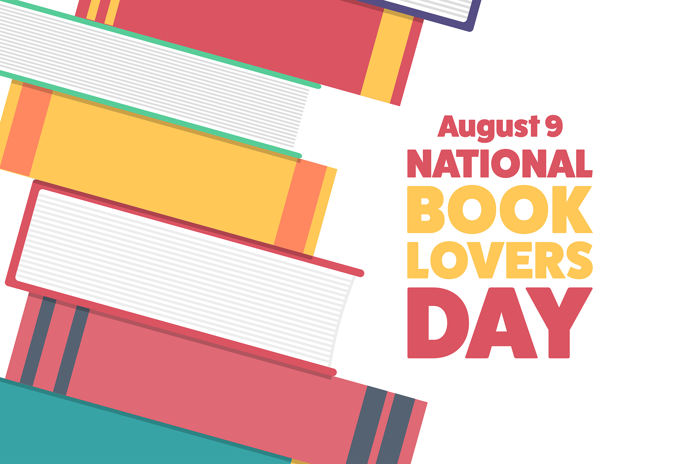 Graphic promoting August 9 as National Book Lovers Day