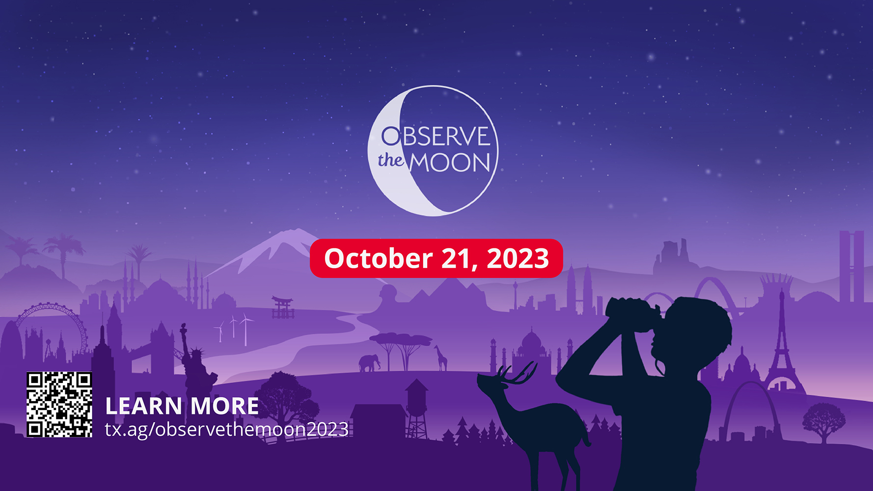Graphic promoting International Observe the Moon Night 2023