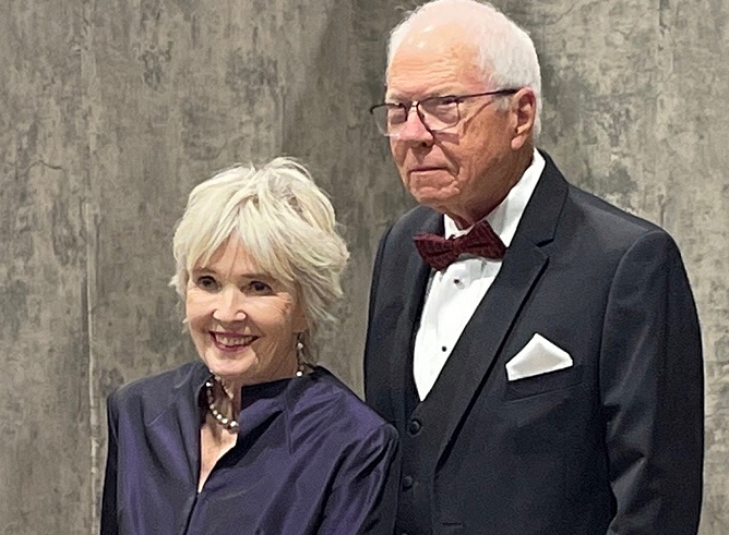 1963 Texas A&M University English graduate Jack Benson and his wife, Carol Benson