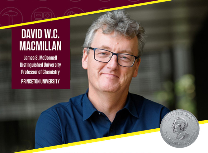 Princeton University chemist and 2024 Cotton Medal recipient David MacMillan