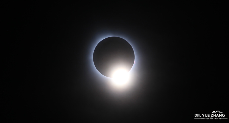 Telescope view of the April 8, 2024, total solar eclipse as recorded by a Texas A&M University-led Citizen CATE 2024 team