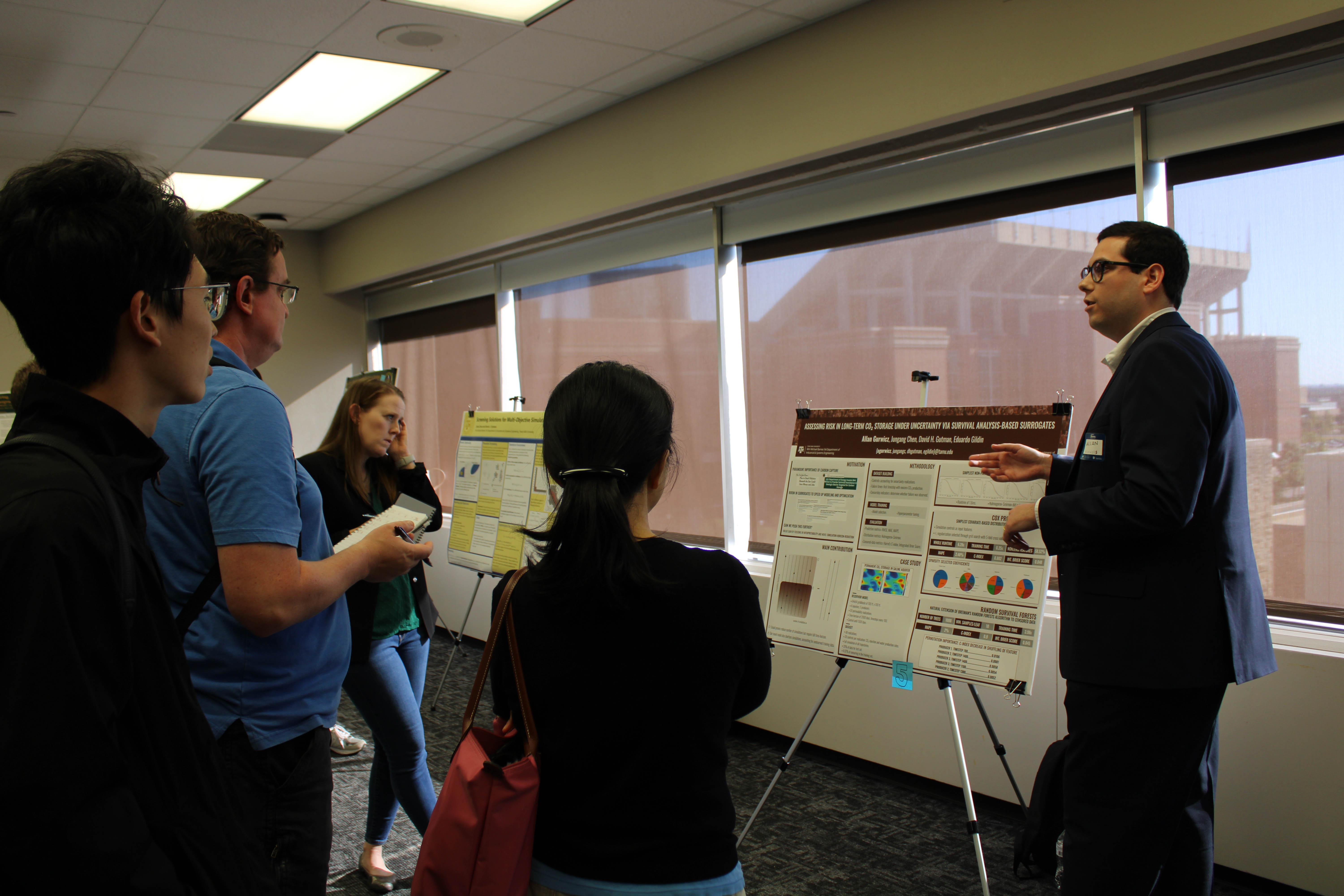 Texas A&amp;M University industrial and systems engineering Ph.D. student Allan Gurwicz presents on his research during the 2024 Zorich's Reliability Workshop, held September 27 on the Texas A&amp;M campus