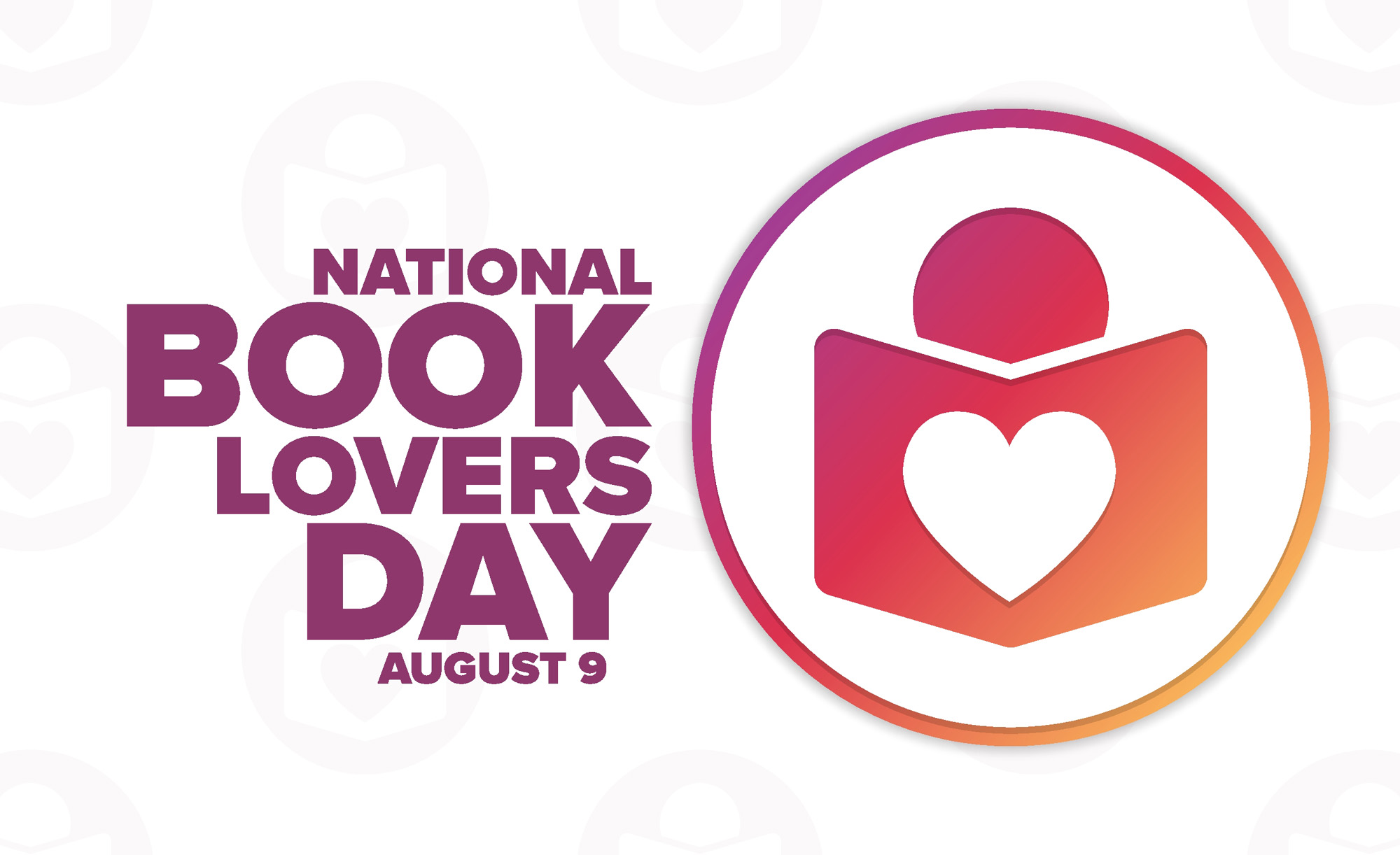 Graphic promoting August 9 as National Book Lovers Day