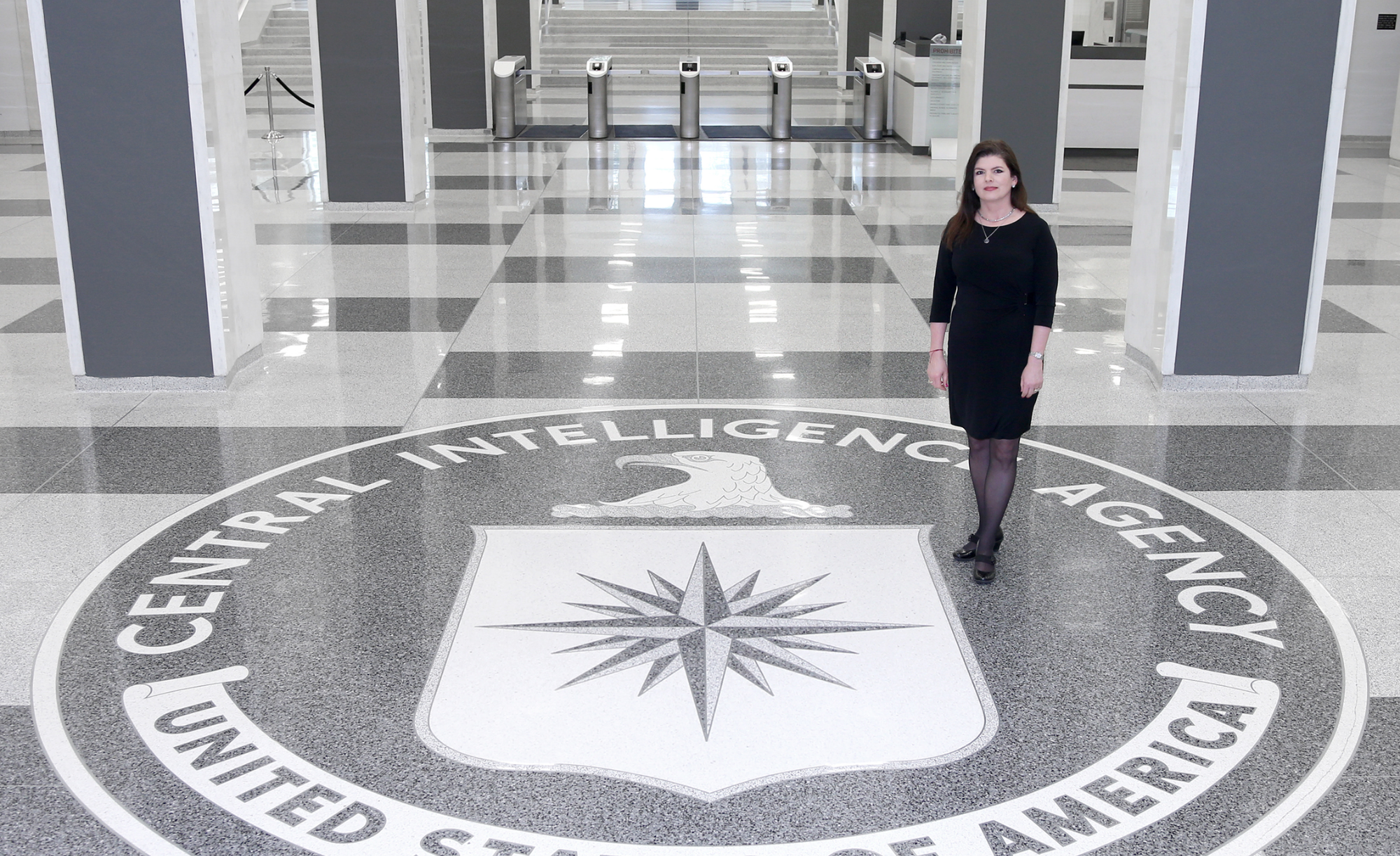 Liz Sherman at the CIA headquarters in Langley, Virginia
